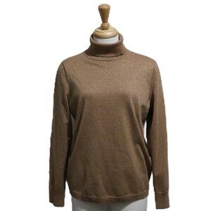 Talbots Women's Tan Turtleneck Sweater